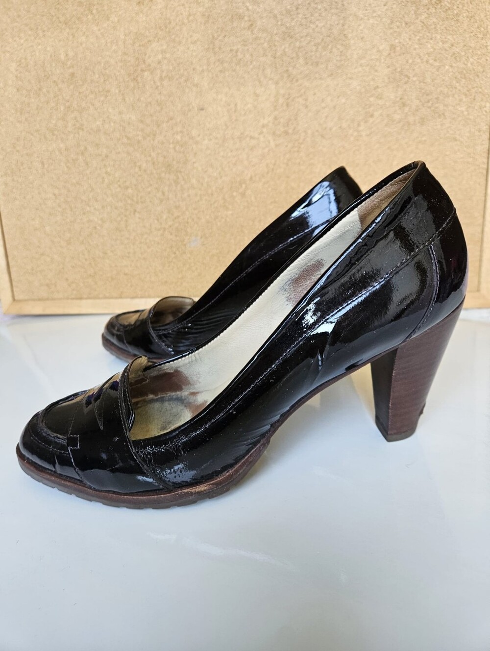 Cole Haan Dark Burgundy Patent Leather Pumps With Nike Air Soles - Picture 6 of 16